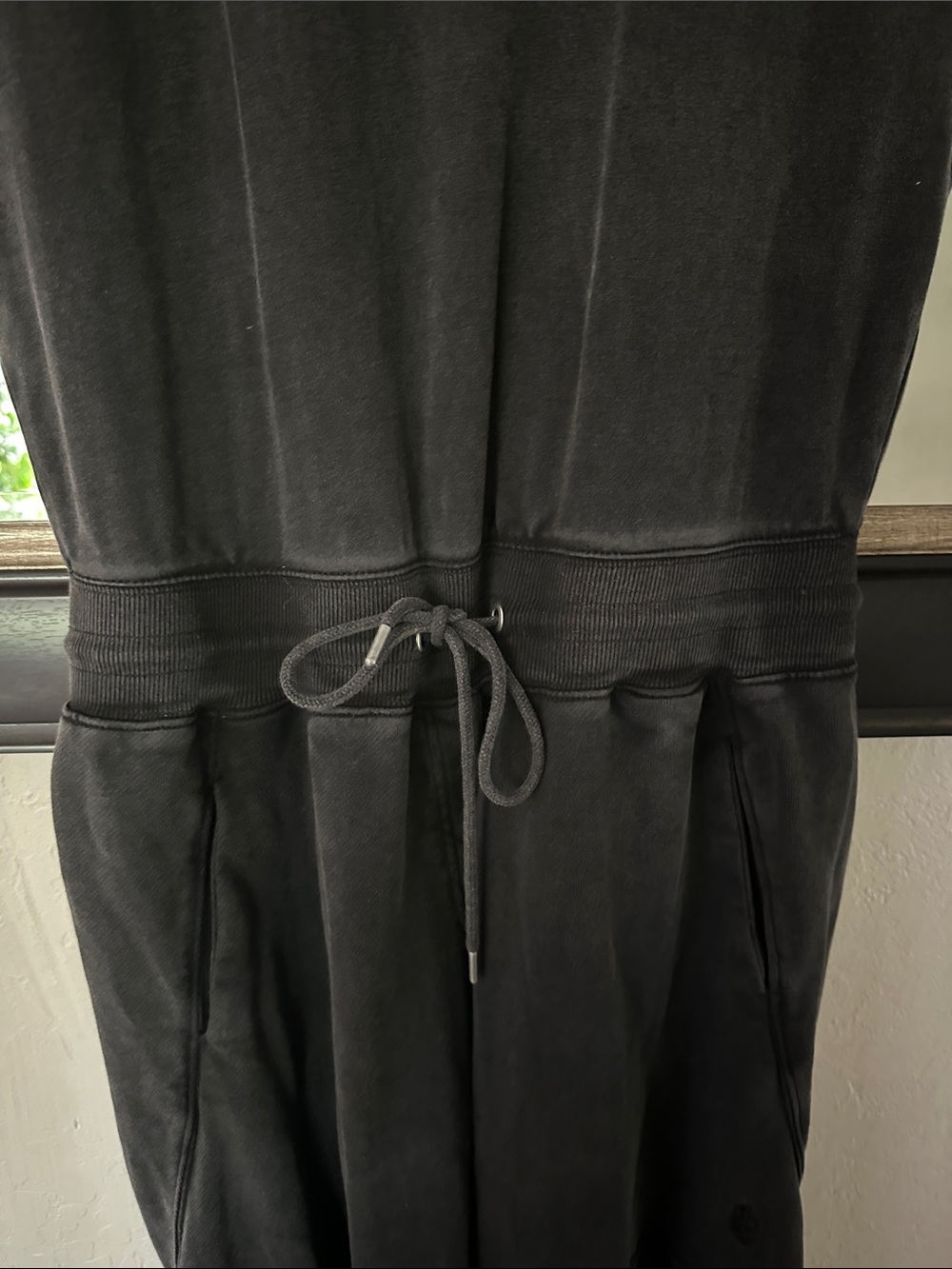 Free People Throw and Go Onesie Black Sleeveless Drawstring Waist Jumpsuit - Picture 2 of 5